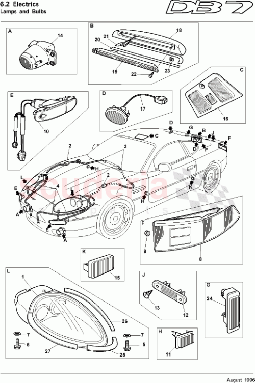 Part Diagram for Aston Martin 069-037-0707