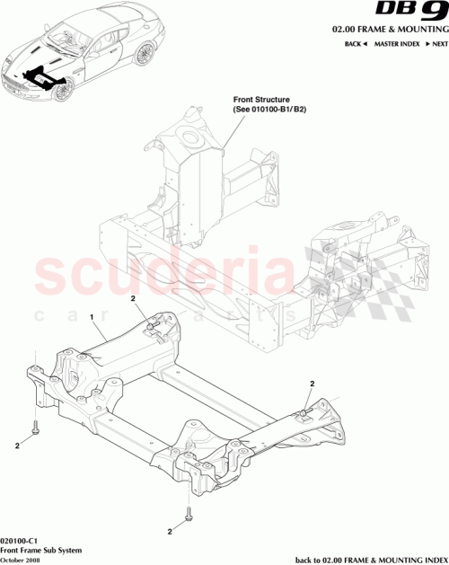 Part Diagram for Aston Martin 4G43-5019-AH