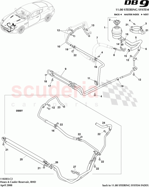 Part Diagram for Aston Martin 4G43-3A719-BE