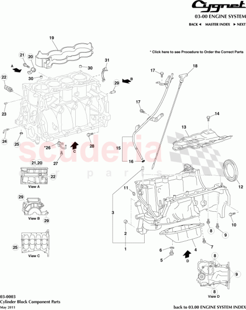 Part Diagram for Aston Martin 11409-47020