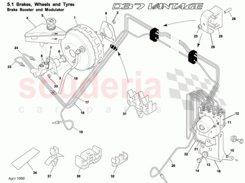 Part Diagram for Aston Martin 4G43-79125-AA