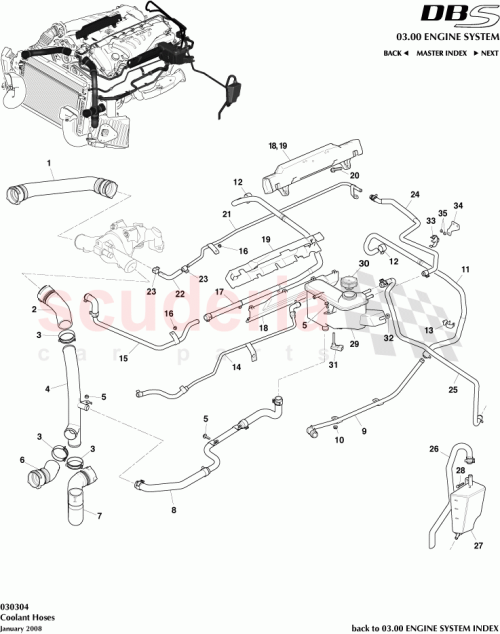 Part Diagram for Aston Martin 8D33-8555-BA