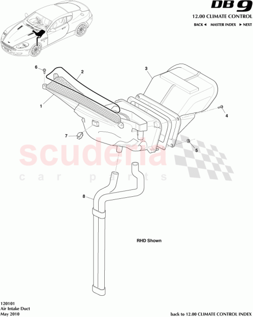 Part Diagram for Aston Martin 702944