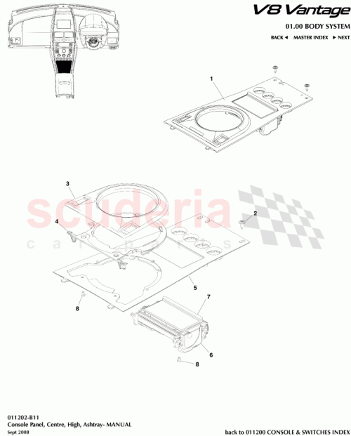 Part Diagram for Aston Martin 4G43-045A76-AAW
