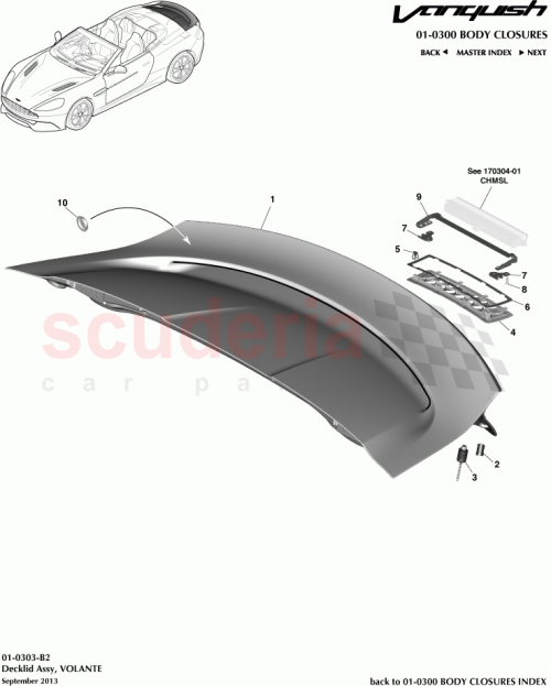 Part Diagram for Aston Martin ED33-519D78-AB