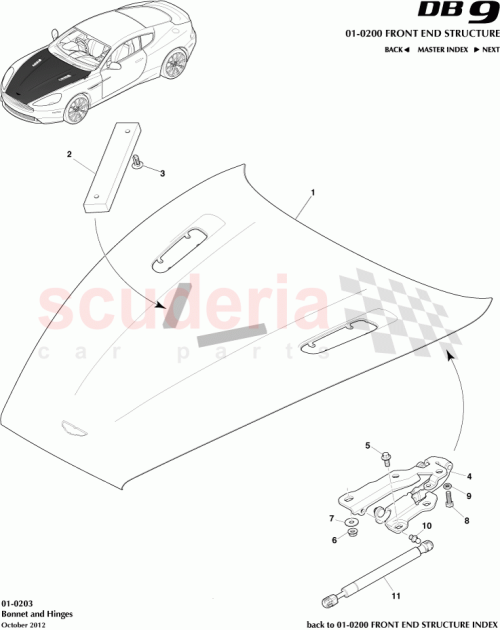 Part Diagram for Aston Martin DG43-N801117-AA
