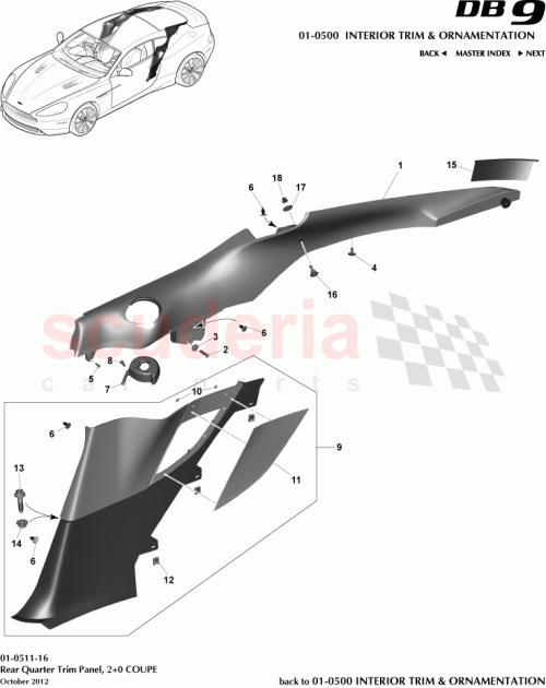 Part Diagram for Aston Martin EG43-310B08-CA