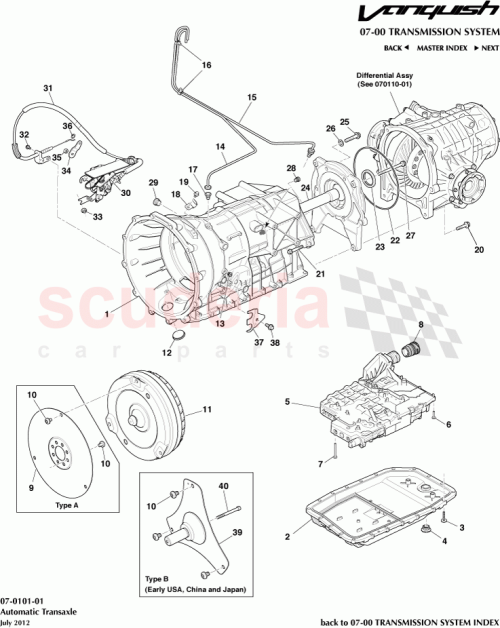 Part Diagram for Aston Martin 9D33-7J167-CB