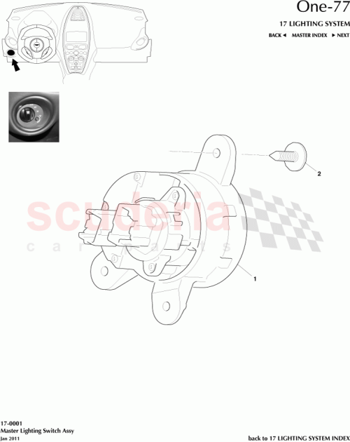 Part Diagram for Aston Martin AY93-11654-AA