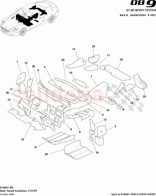 Part Diagram for Aston Martin 8G33-24927-AB
