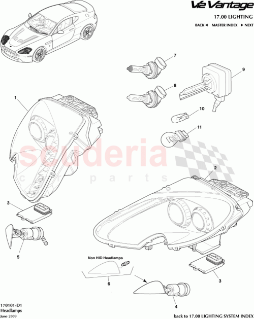 Part Diagram for Aston Martin 6G33-13W029-FE
