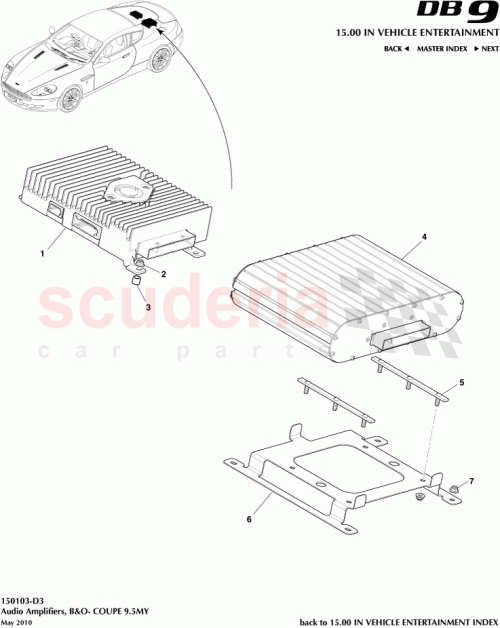 Part Diagram for Aston Martin 9D33-18C808-AC