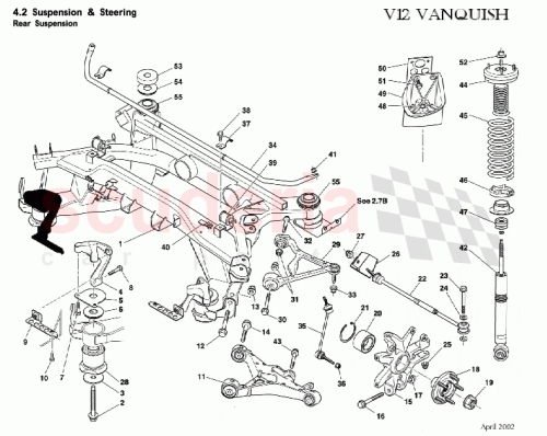 Part Diagram for Aston Martin 1R12-26-10747