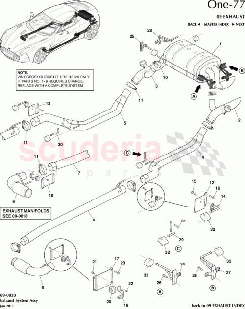 Part Diagram for Aston Martin 12023-03-8392-AE