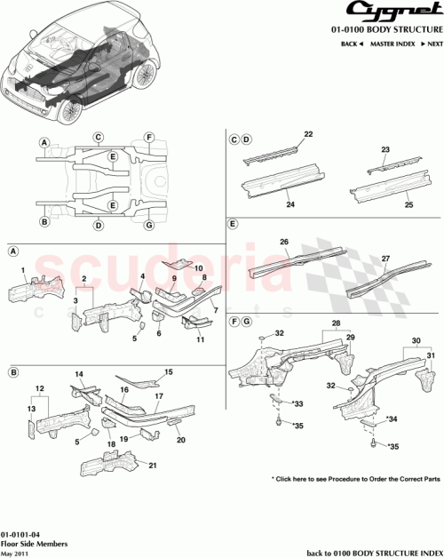Part Diagram for Aston Martin 51095-74010