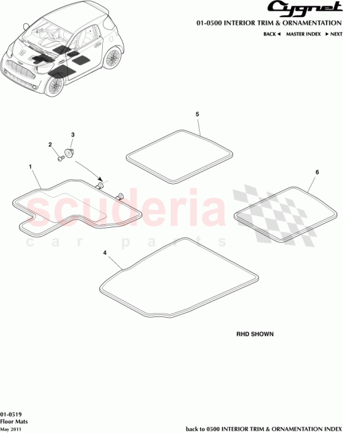 Part Diagram for Aston Martin AY2Y-130A09-BCW