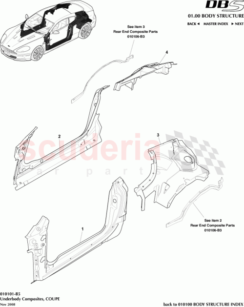 Part Diagram for Aston Martin 8D33-C41033-AD
