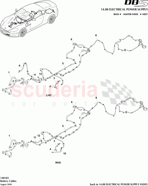 Part Diagram for Aston Martin 4G43-E820201-AA