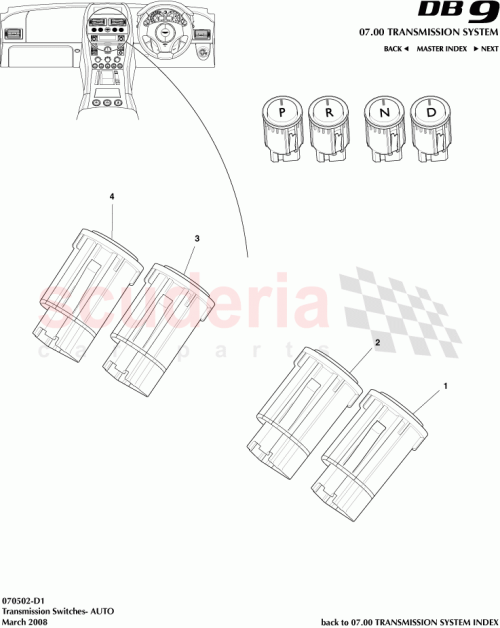 Part Diagram for Aston Martin 6G33-7L021-BB