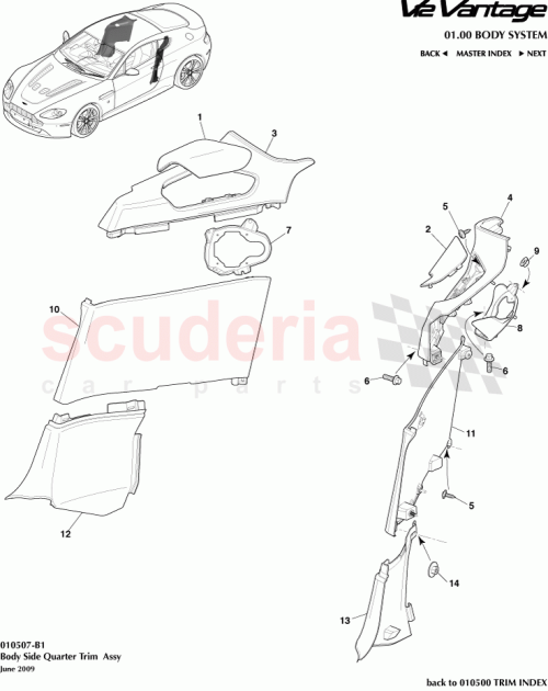Part Diagram for Aston Martin EG43-310B08-FA