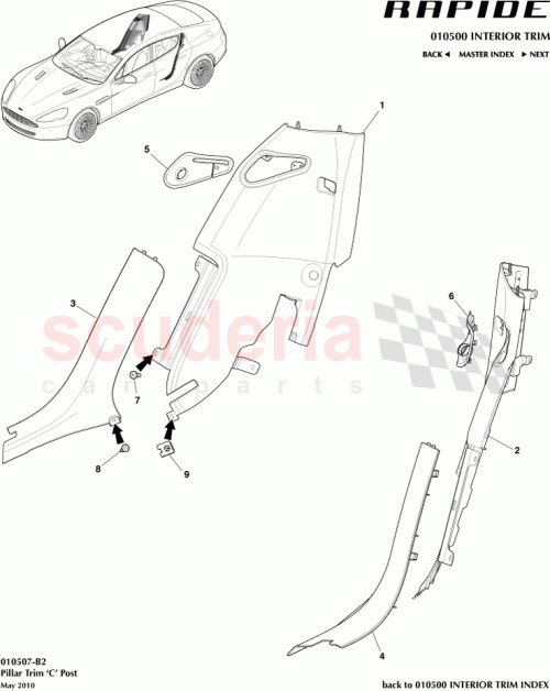Part Diagram for Aston Martin AD43-50206-ACW