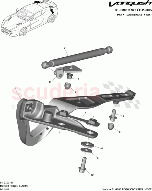 Part Diagram for Aston Martin CD33-C56190-AA
