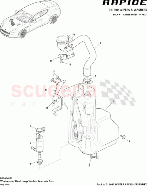 Part Diagram for Aston Martin 1X43-13K188-AA