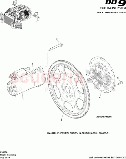Part Diagram for Aston Martin 703707