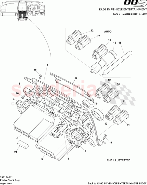 Part Diagram for Aston Martin CG43-18C612-BA