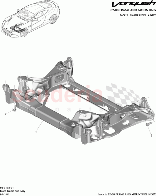 Part Diagram for Aston Martin DG43-5019-AG