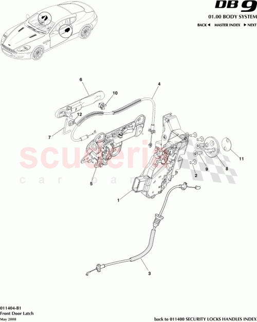 Part Diagram for Aston Martin 4G43-224A68-AA