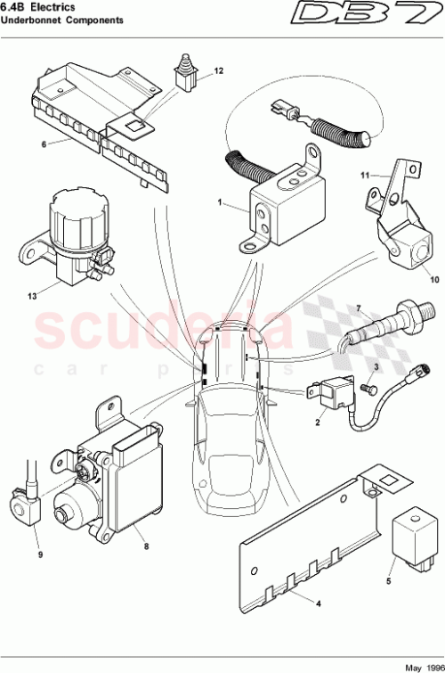 Part Diagram for Aston Martin 37-84184
