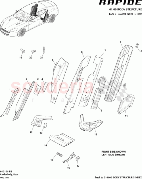 Part Diagram for Aston Martin AD43-F68272-AB
