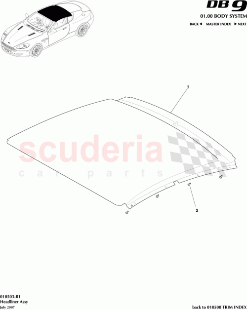 Part Diagram for Aston Martin 4G43-51916-ACW