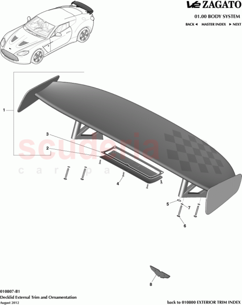 Part Diagram for Aston Martin CY83-391107-AA