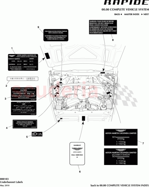 Part Diagram for Aston Martin AG43-975259-BA