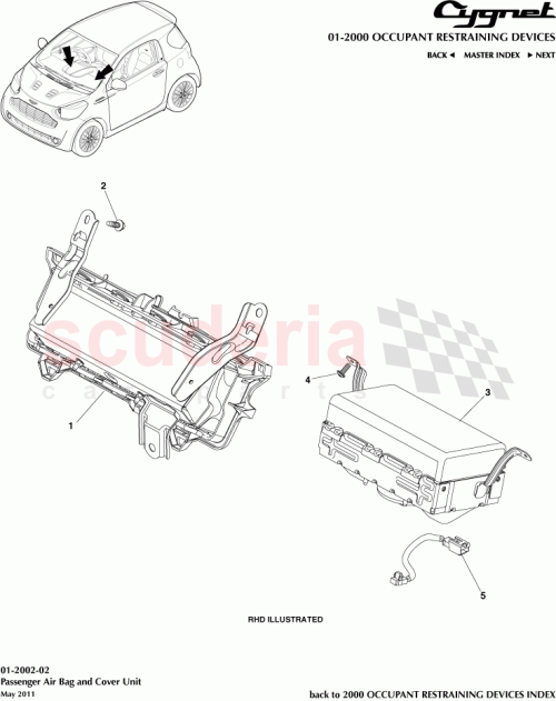 Part Diagram for Aston Martin 73960-74010