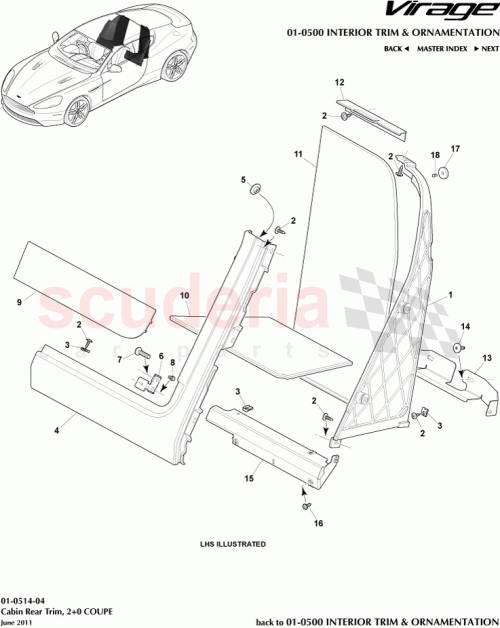 Part Diagram for Aston Martin 8D33-674A08-AD