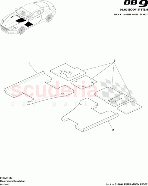 Part Diagram for Aston Martin 4G43-111C73-AE