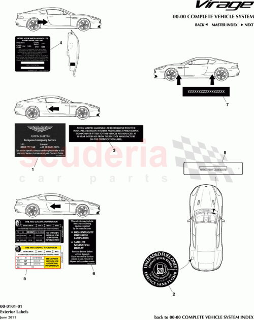 Part Diagram for Aston Martin AG43973624EA
