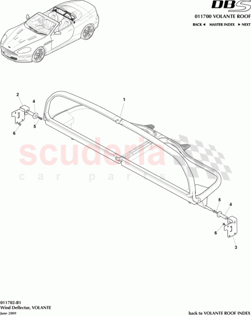 Part Diagram for Aston Martin 6G43-L29058-AB