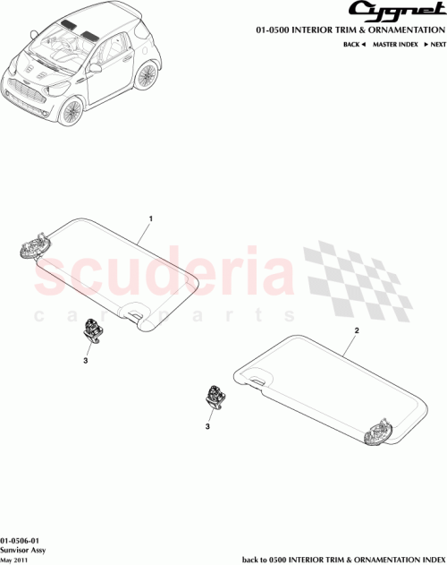 Part Diagram for Aston Martin 74348-33040-B0