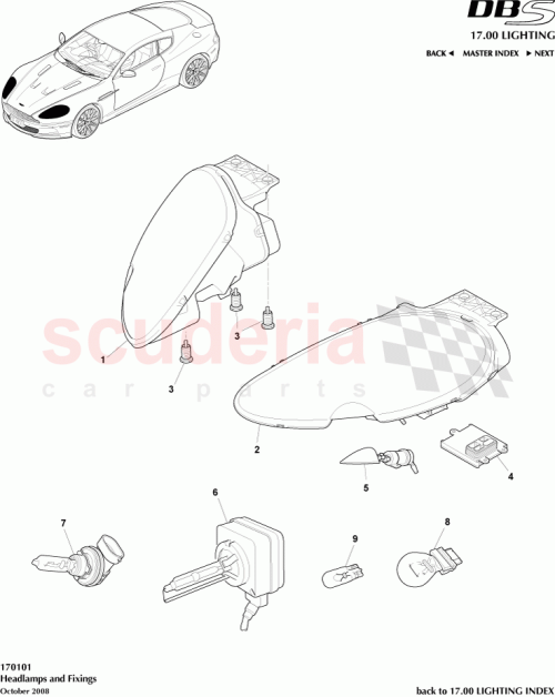 Part Diagram for Aston Martin 4G43-13C024-AB