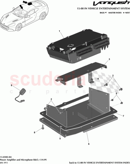 Part Diagram for Aston Martin CD33-19C126-AB