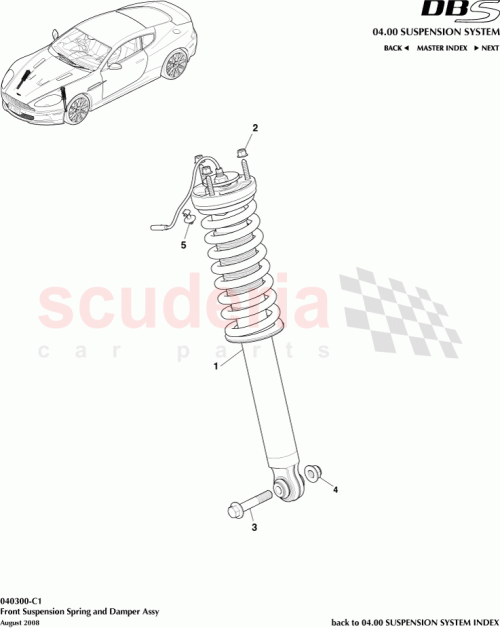 Part Diagram for Aston Martin 8D33-18B036-AH