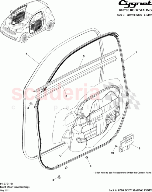 Part Diagram for Aston Martin 67831-74020