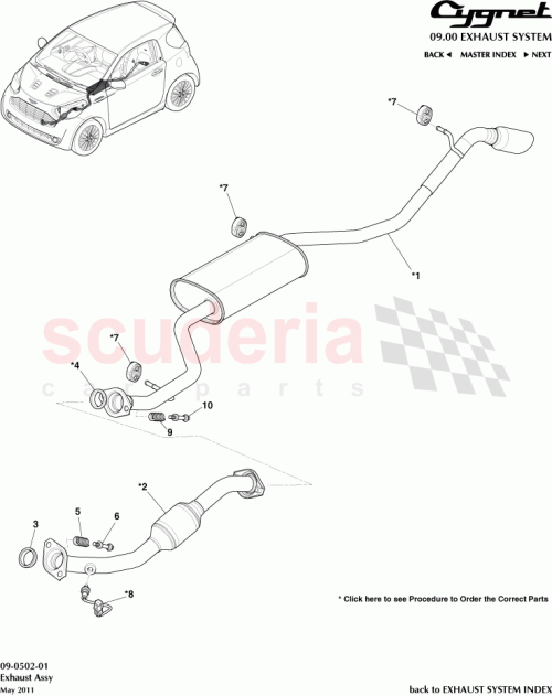 Part Diagram for Aston Martin 17451-23041