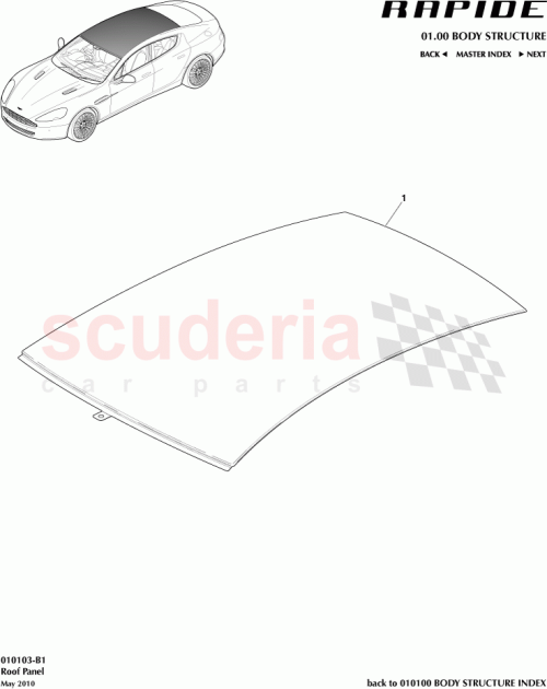 Part Diagram for Aston Martin AD43-F50205-AA