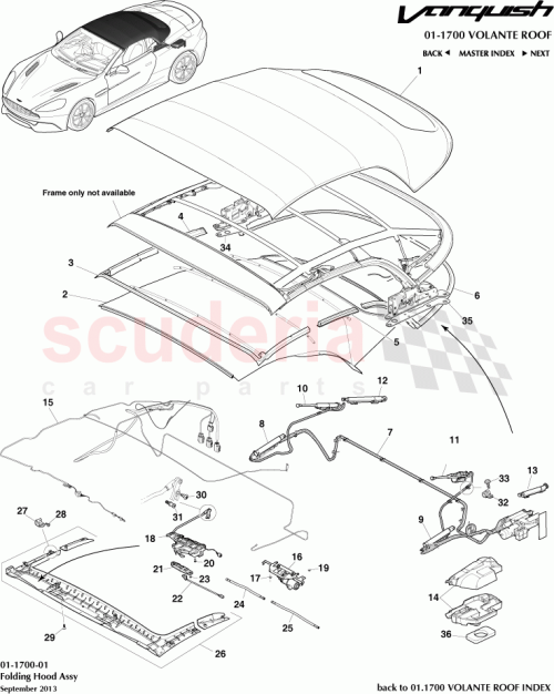 Part Diagram for Aston Martin ED33-76501B10-CA