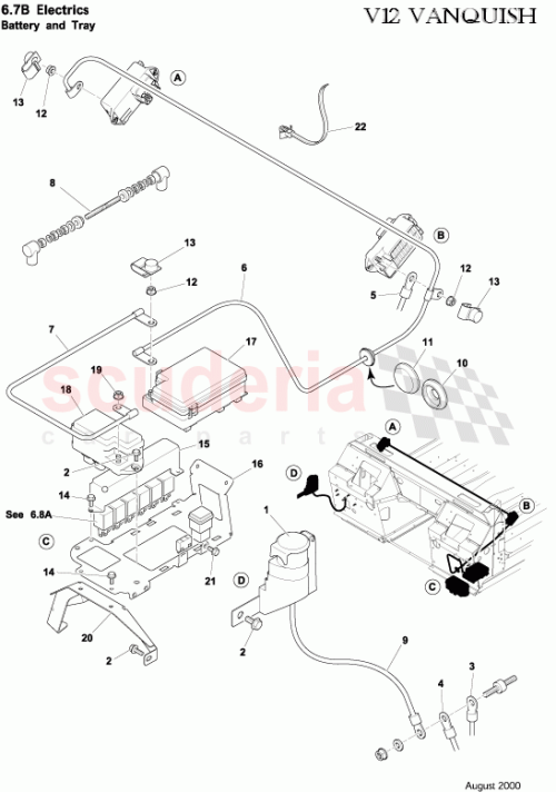 Part Diagram for Aston Martin 700169
